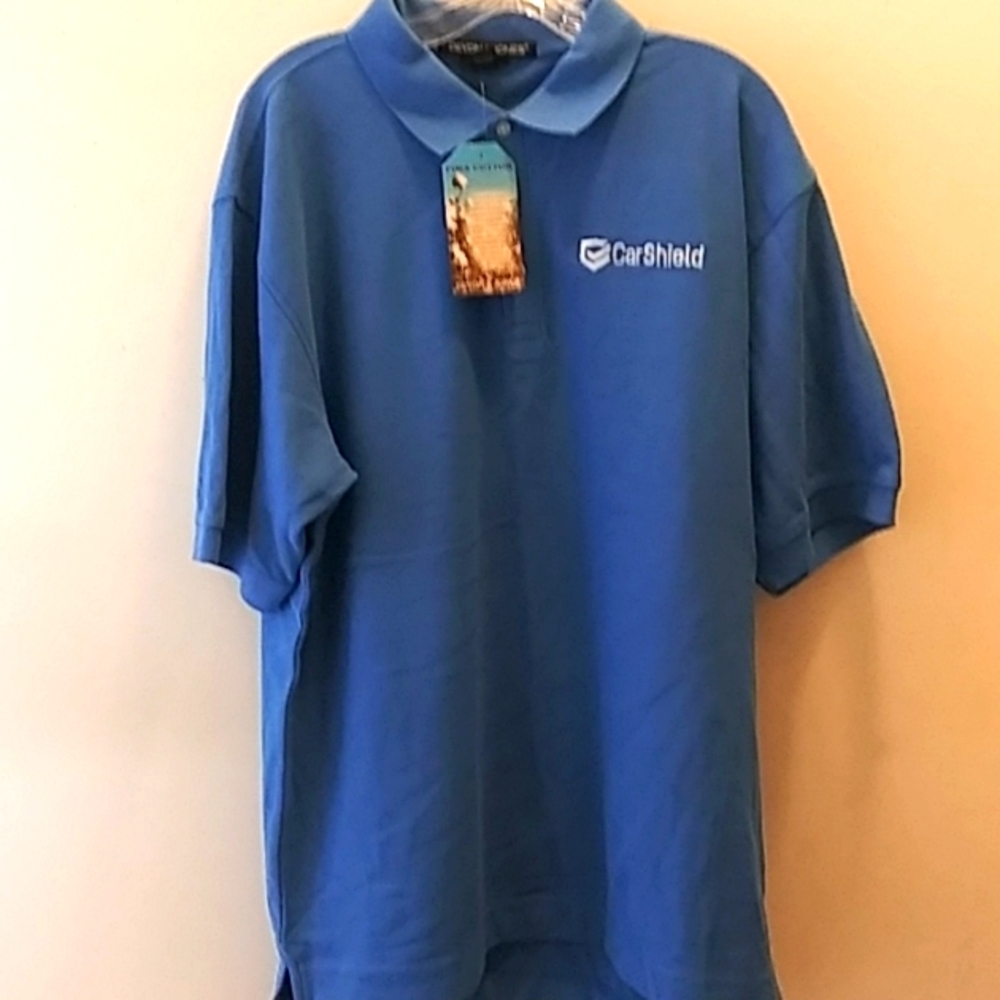 NWT Car Shield Men Pima Cotton Polo Shirt Size 1X/TG